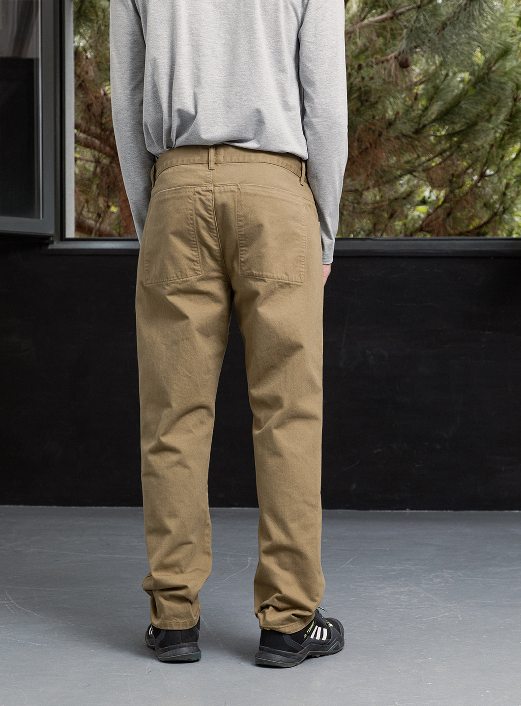 5 Pockets Pants in Khaki Gold Overdyed Denim