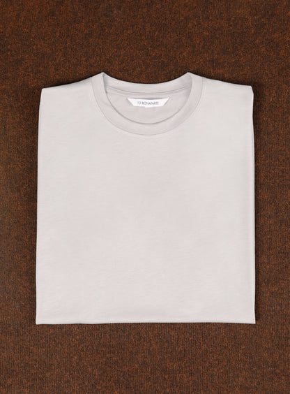 Short Sleeve T-Shirt in Pearl Grey Eucalyptus & Cotton