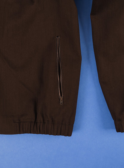 Murano Collar Bomber Jacket in Chocolate Weaved Denim