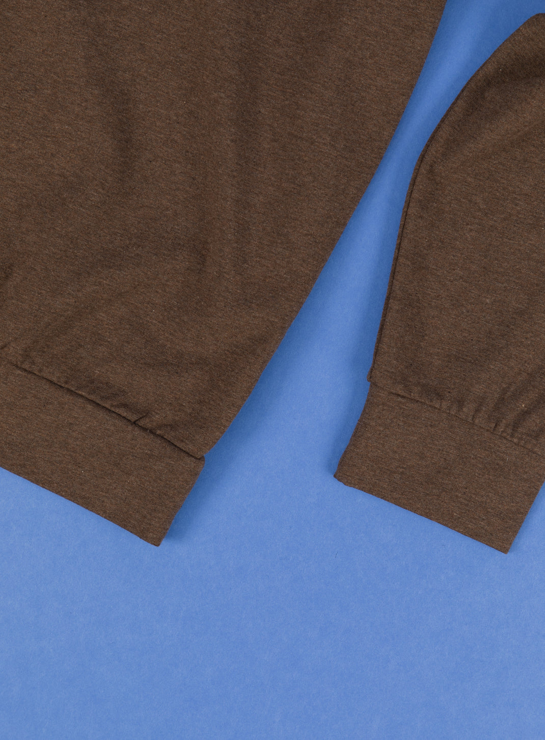 Trucker Sweatshirt in Heather Chocolate Cotton & Elastane