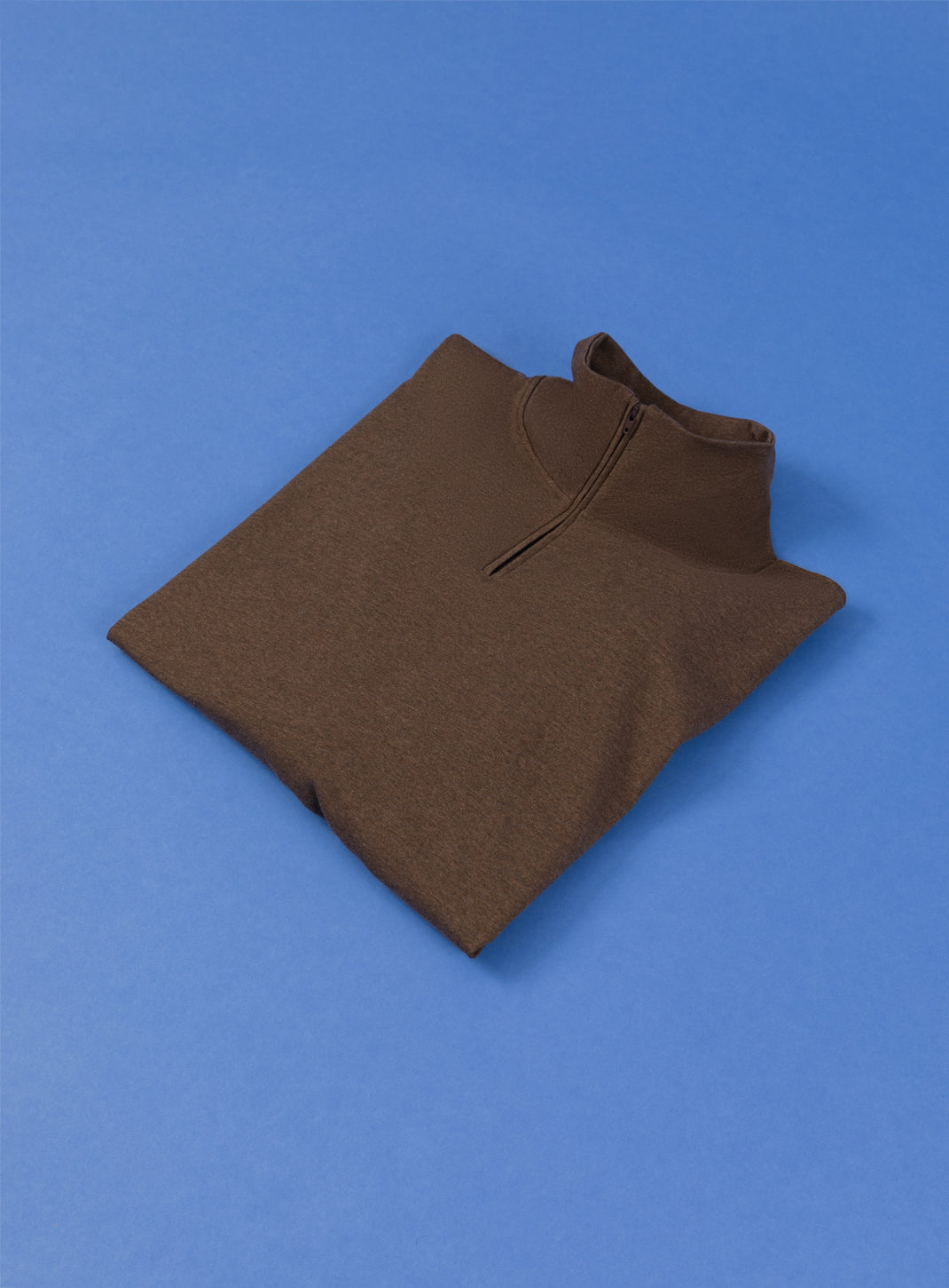 Trucker Sweatshirt in Heather Chocolate Cotton & Elastane