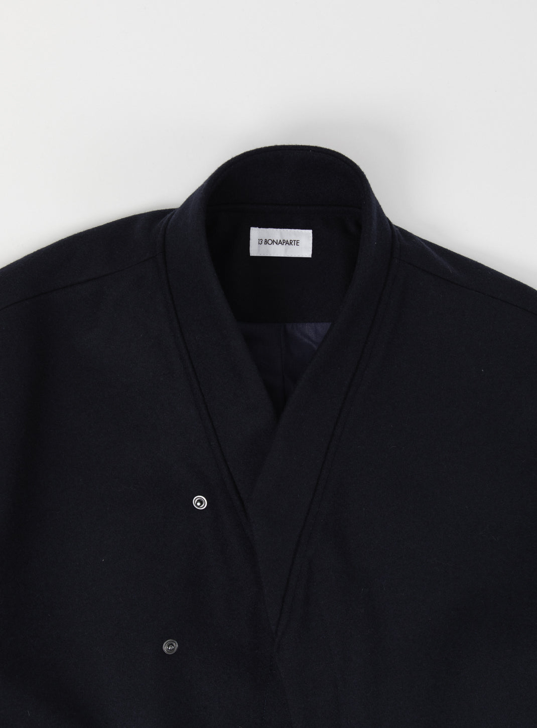 Kimono Bomber Jacket in Navy Blue Italian Wool
