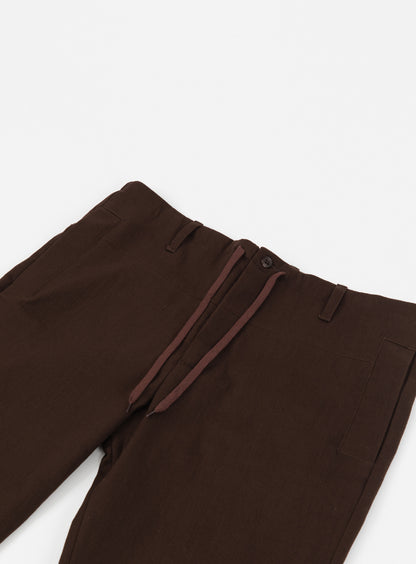 Combat Pants with Laces in Chocolate Weaved Denim