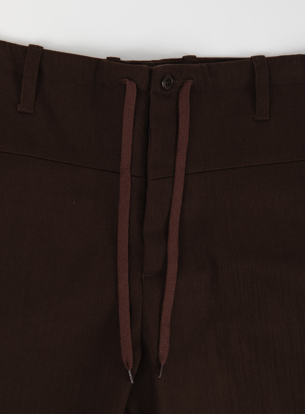 Combat Pants with Laces in Chocolate Weaved Denim