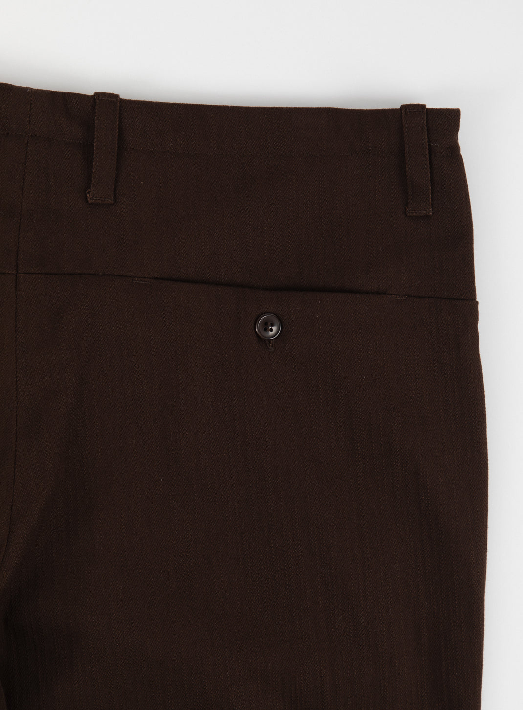 Combat Pants with Laces in Chocolate Weaved Denim