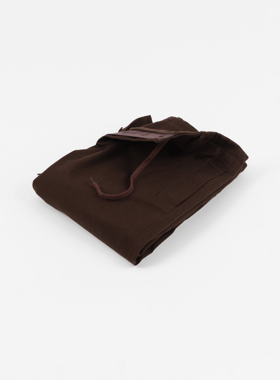 Combat Pants with Laces in Chocolate Weaved Denim