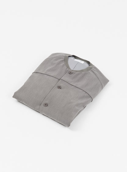 Braided Bomber Jacket in Taupe Grey Serge