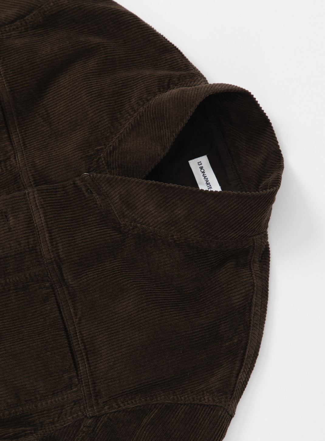 False Collar Jacket in Moss Green Corduroy
