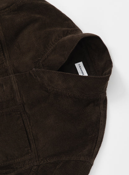False Collar Jacket in Moss Green Corduroy