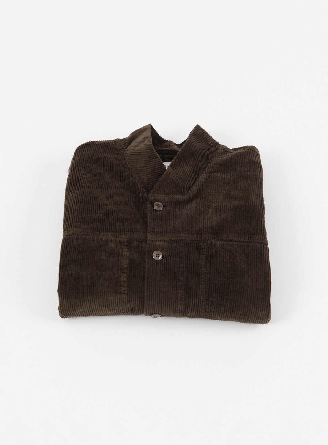 False Collar Jacket in Moss Green Corduroy