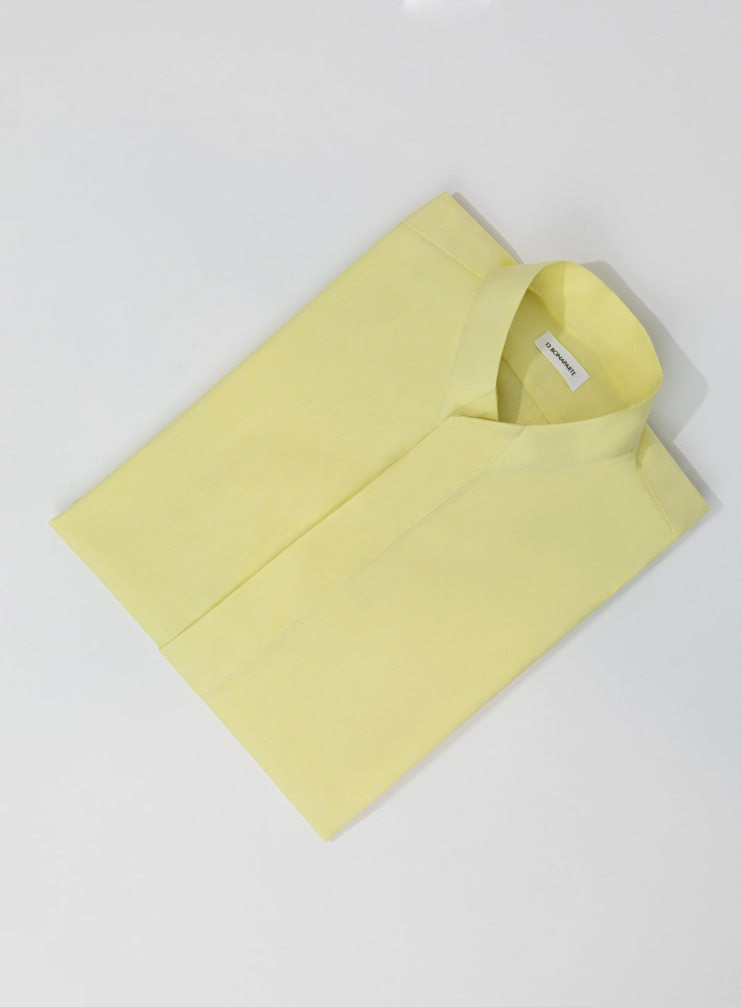 Chemise à col origami en tissu Oxford jaune