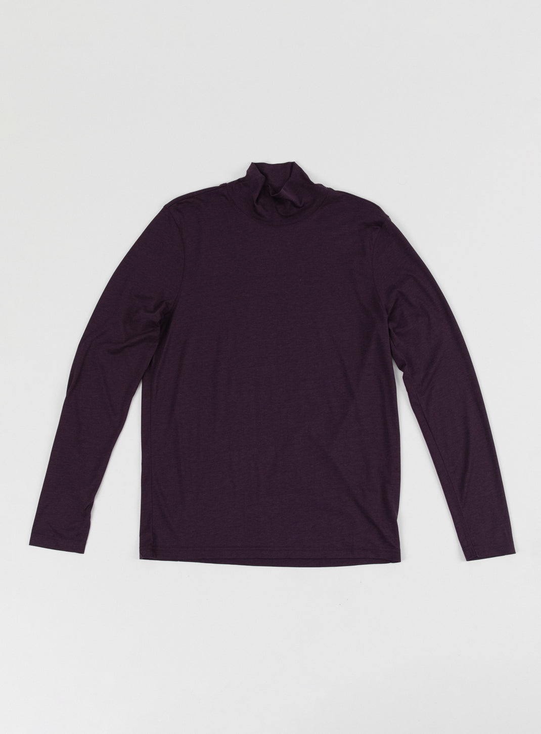 Funnel Neck Undershirt in Egglpant Eucalyptus & Cotton