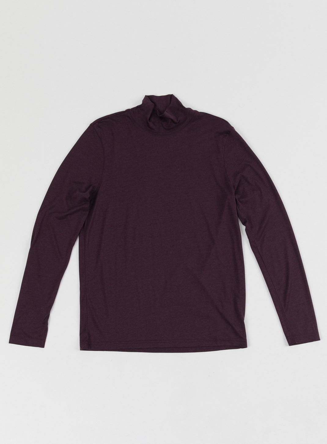 Funnel Neck Undershirt in Egglpant Eucalyptus & Cotton