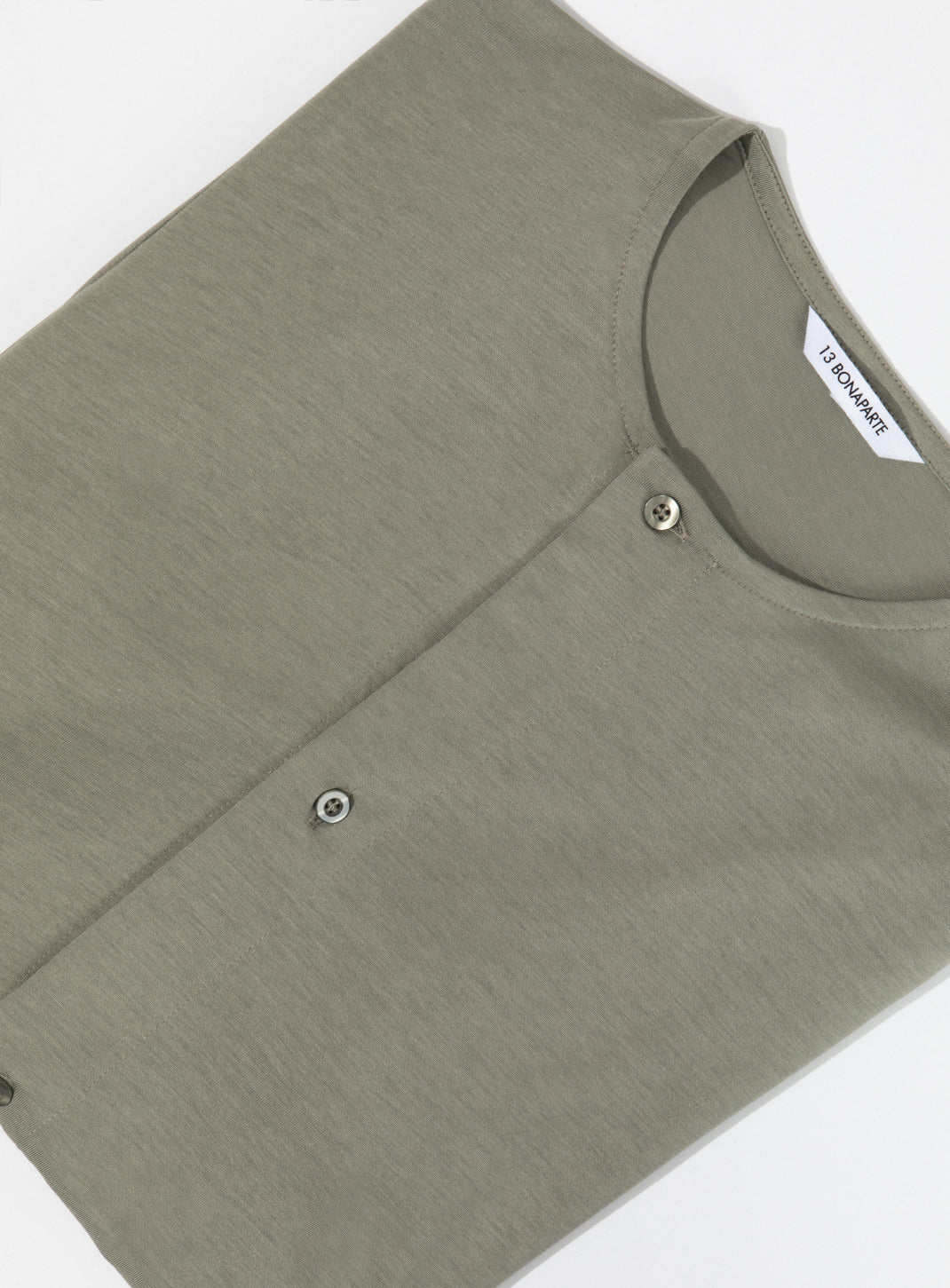 T-Shirt 5 Boutons en Eucalyptus & Coton Argile