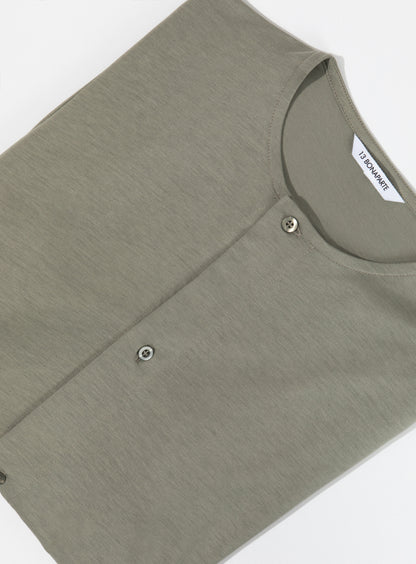 T-Shirt 5 Boutons en Eucalyptus & Coton Argile