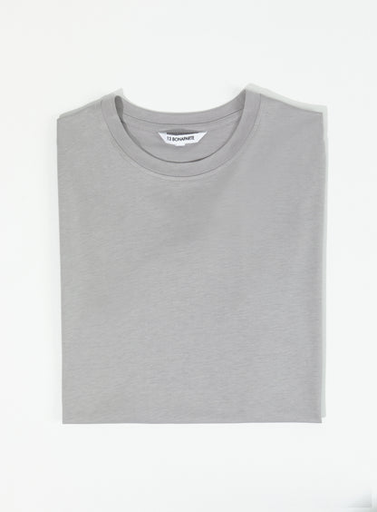 Short Sleeve T-Shirt in Pearl Grey Eucalyptus & Cotton