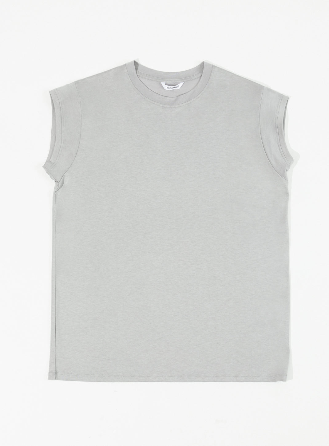 Sleeveless T-Shirt in Pearl Grey Eucalyptus & Cotton
