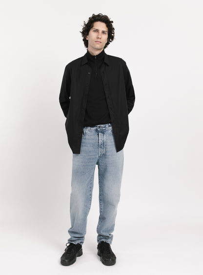 Elastic 5 Pockets Pants in Used Blue Denim