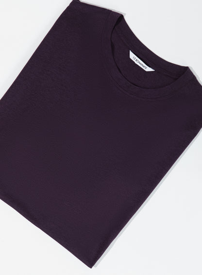Short Sleeve T-Shirt in Eggplant Eucalyptus & Cotton