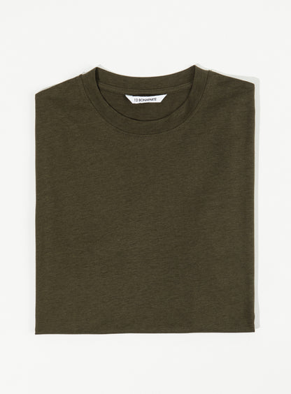 Sleeveless T-Shirt in Olive Eucalyptus & Cotton