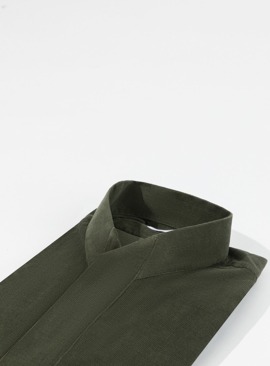 Origami Collar Shirt in Olive Needlecord