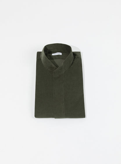 Origami Collar Shirt in Olive Needlecord