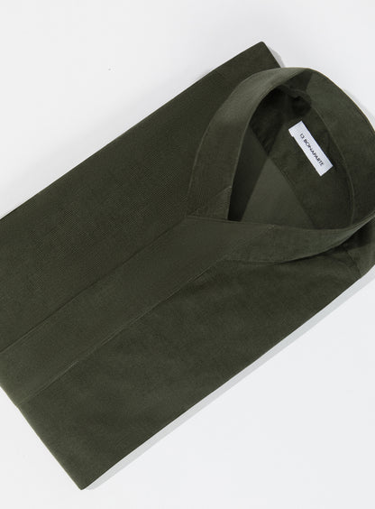 Origami Collar Shirt in Olive Needlecord