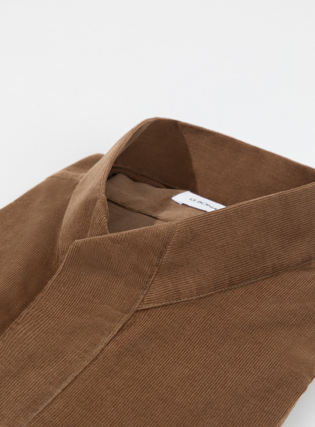 Origami Collar Shirt in Tan Needlecord
