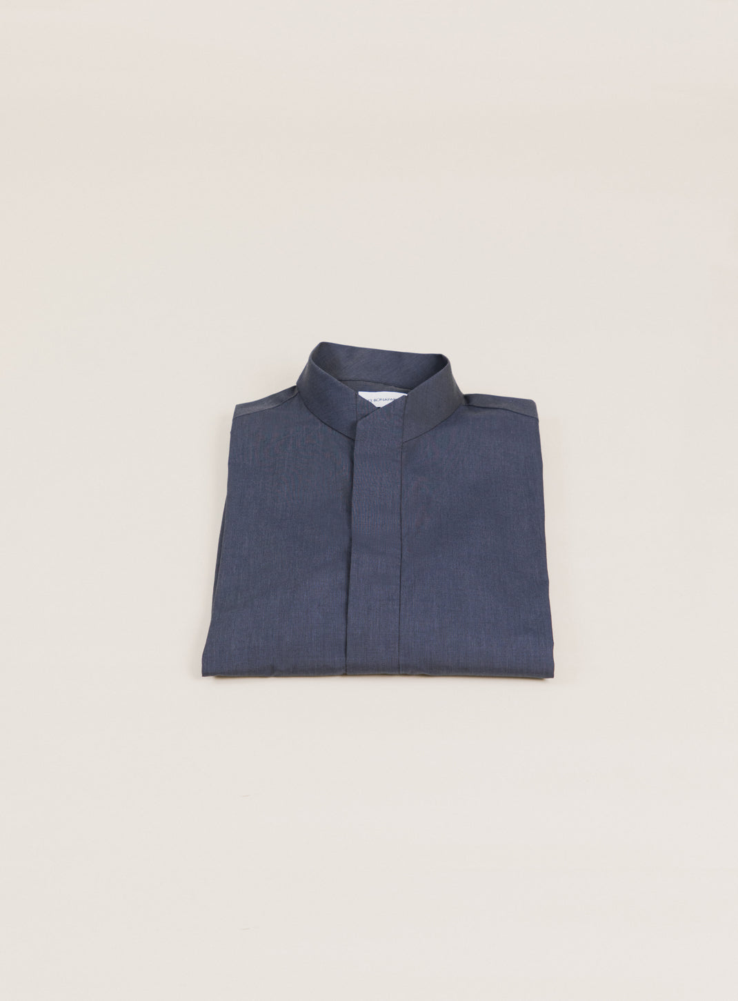 Origami Collar Shirt in Slate End-on-End