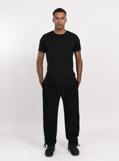 Short Sleeve T-Shirt in Black Eucalyptus & Cotton