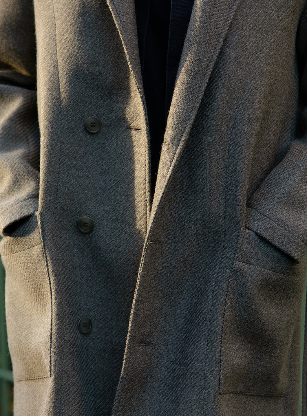Bathrobe Coat in Clay Italian Wool