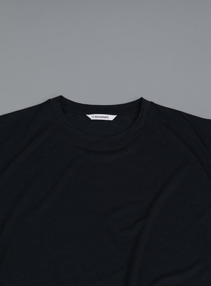 Sleeveless T-Shirt in Navy Blue Eucalyptus & Cotton
