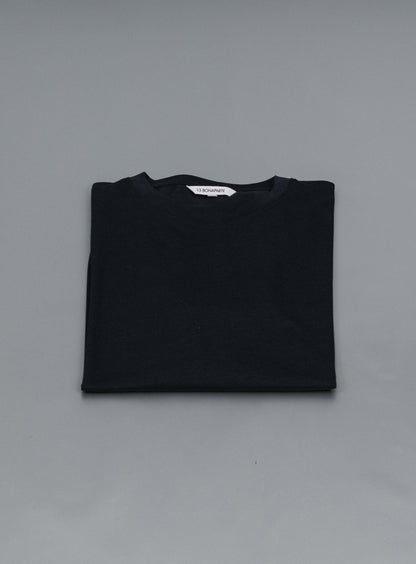 Sleeveless T-Shirt in Navy Blue Eucalyptus & Cotton