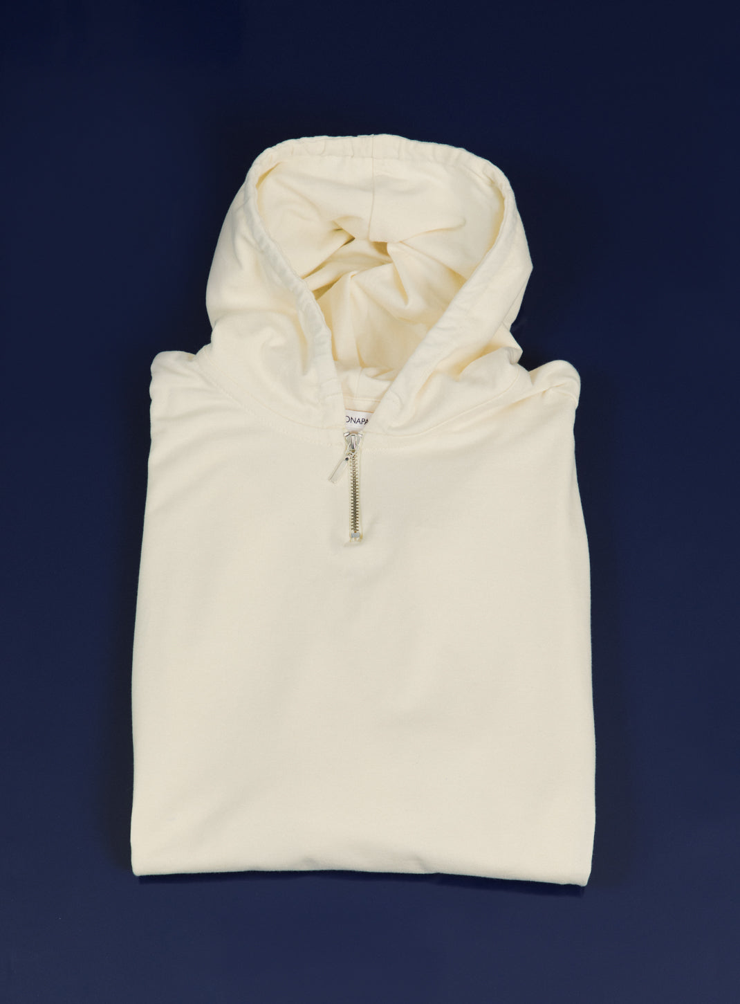 Hooded T-Shirt in Ivory Cotton & Elastane