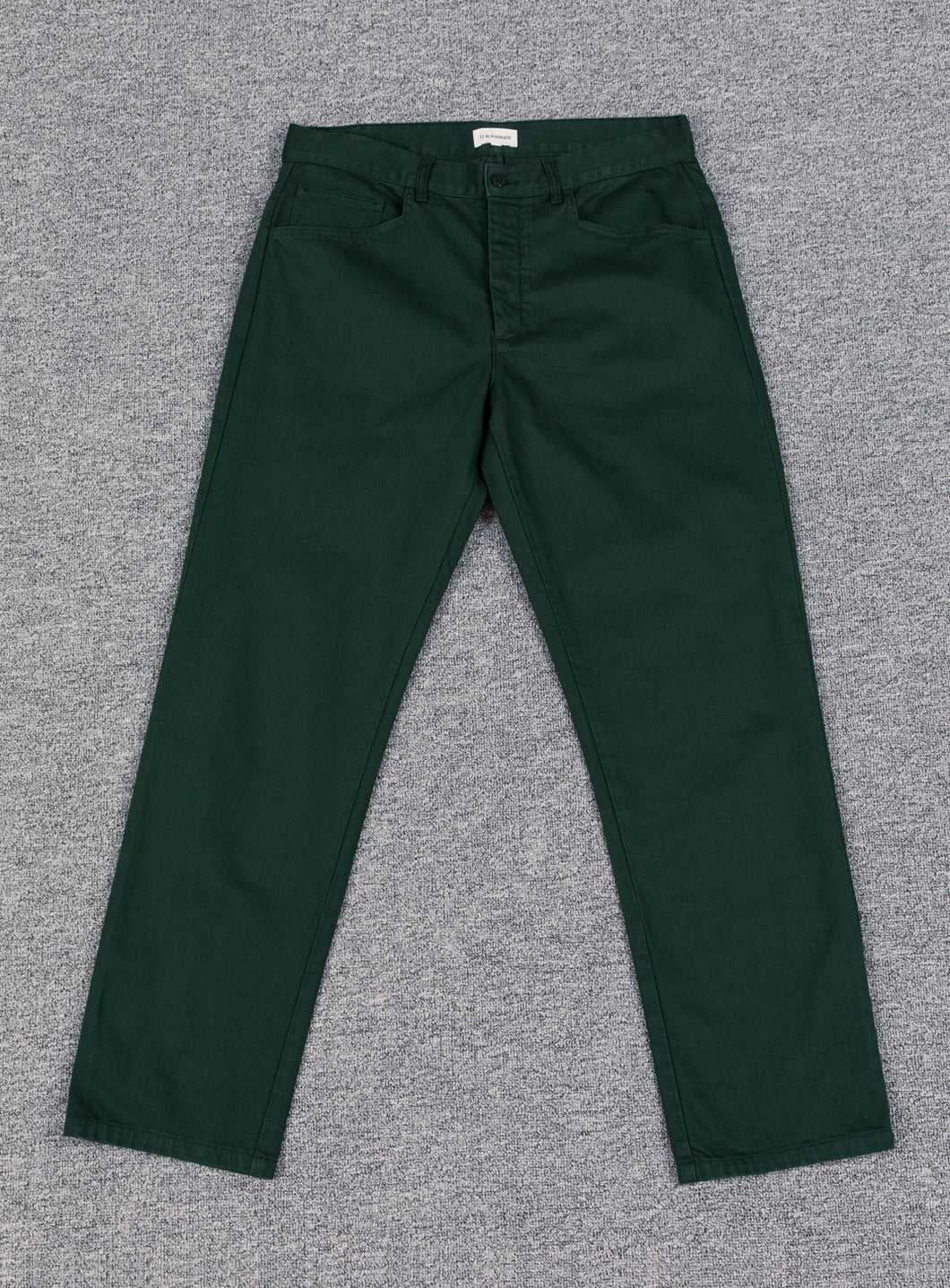 5 Pockets Pants in English Green Overdyed Denim