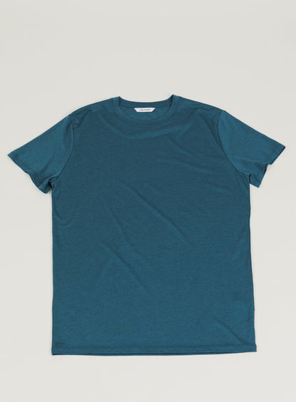 Short Sleeve T-Shirt in Petrol Blue Eucalyptus & Cotton