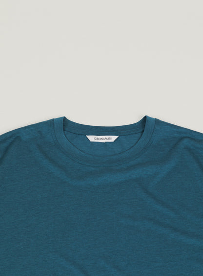 Short Sleeve T-Shirt in Petrol Blue Eucalyptus & Cotton