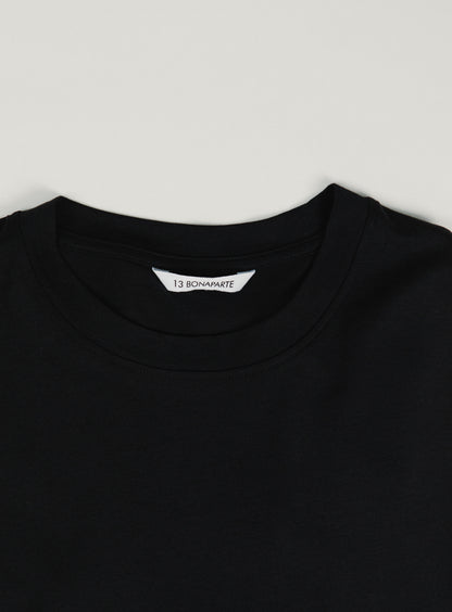 Short Sleeve T-Shirt in Black Eucalyptus & Cotton