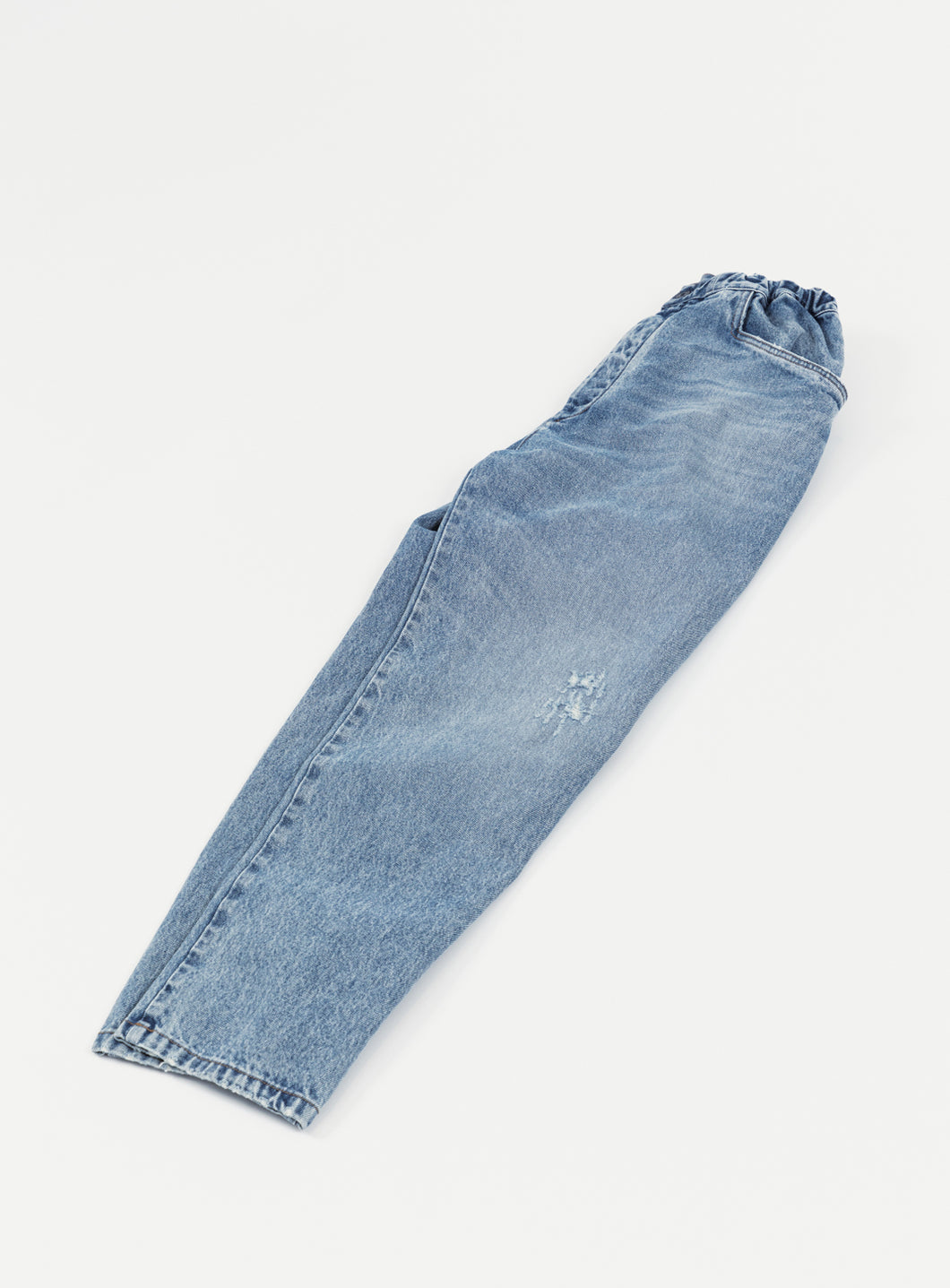 Elastic 5 Pockets Pants in Used Blue Denim