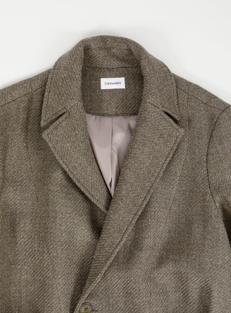 Bathrobe Coat in Clay Italian Wool