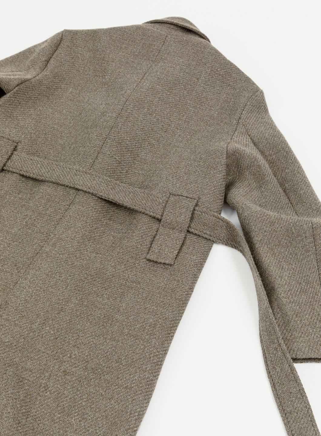 Bathrobe Coat in Clay Italian Wool