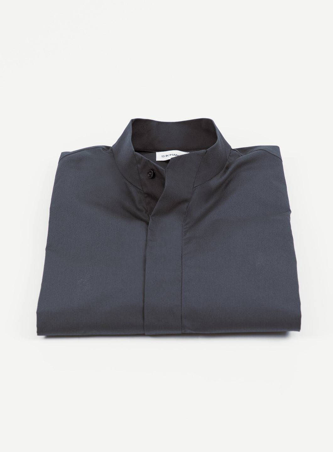 Origami Collar Shirt in Petrol Blue Poplin