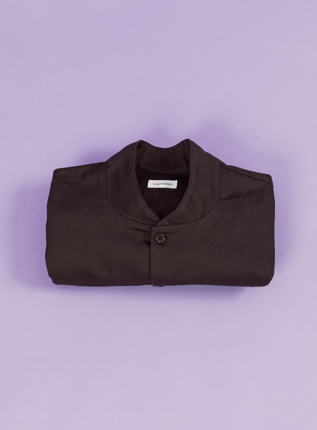 Murano Collar Overshirt in Iris Cotton Gabardine