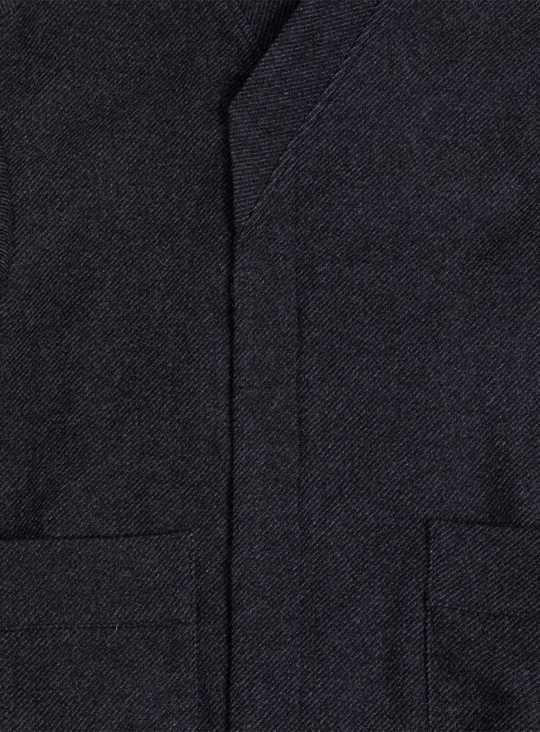 Kimono Bomber Jacket in Dark Gray Carded Wool