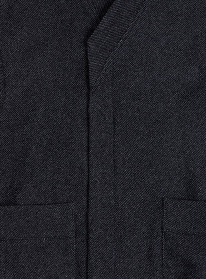 Kimono Bomber Jacket in Dark Gray Carded Wool