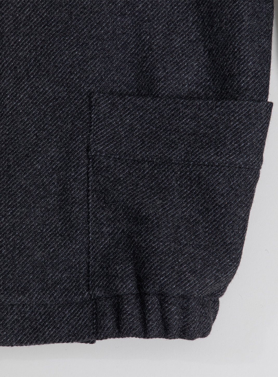 Kimono Bomber Jacket in Dark Gray Carded Wool