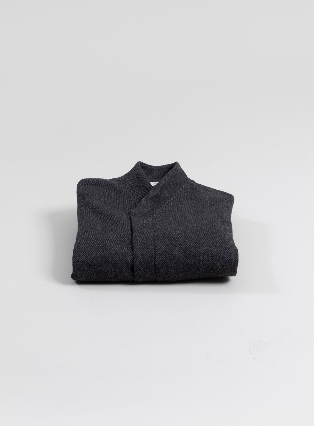 Kimono Bomber Jacket in Dark Gray Carded Wool