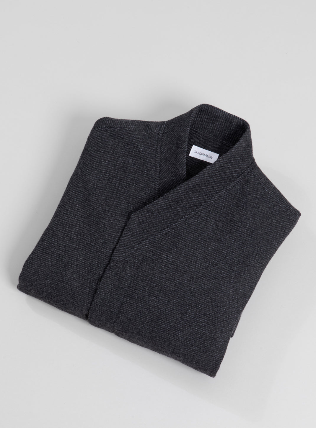 Kimono Bomber Jacket in Dark Gray Carded Wool