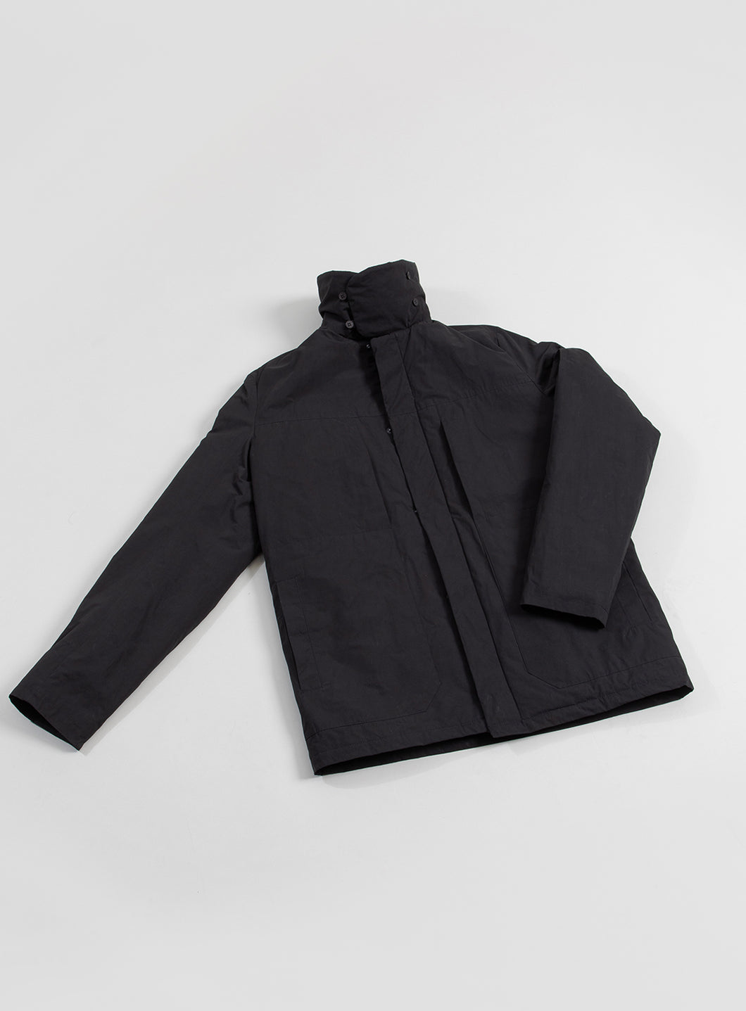 Multipocket Parka in Black Korean Technical Fabric