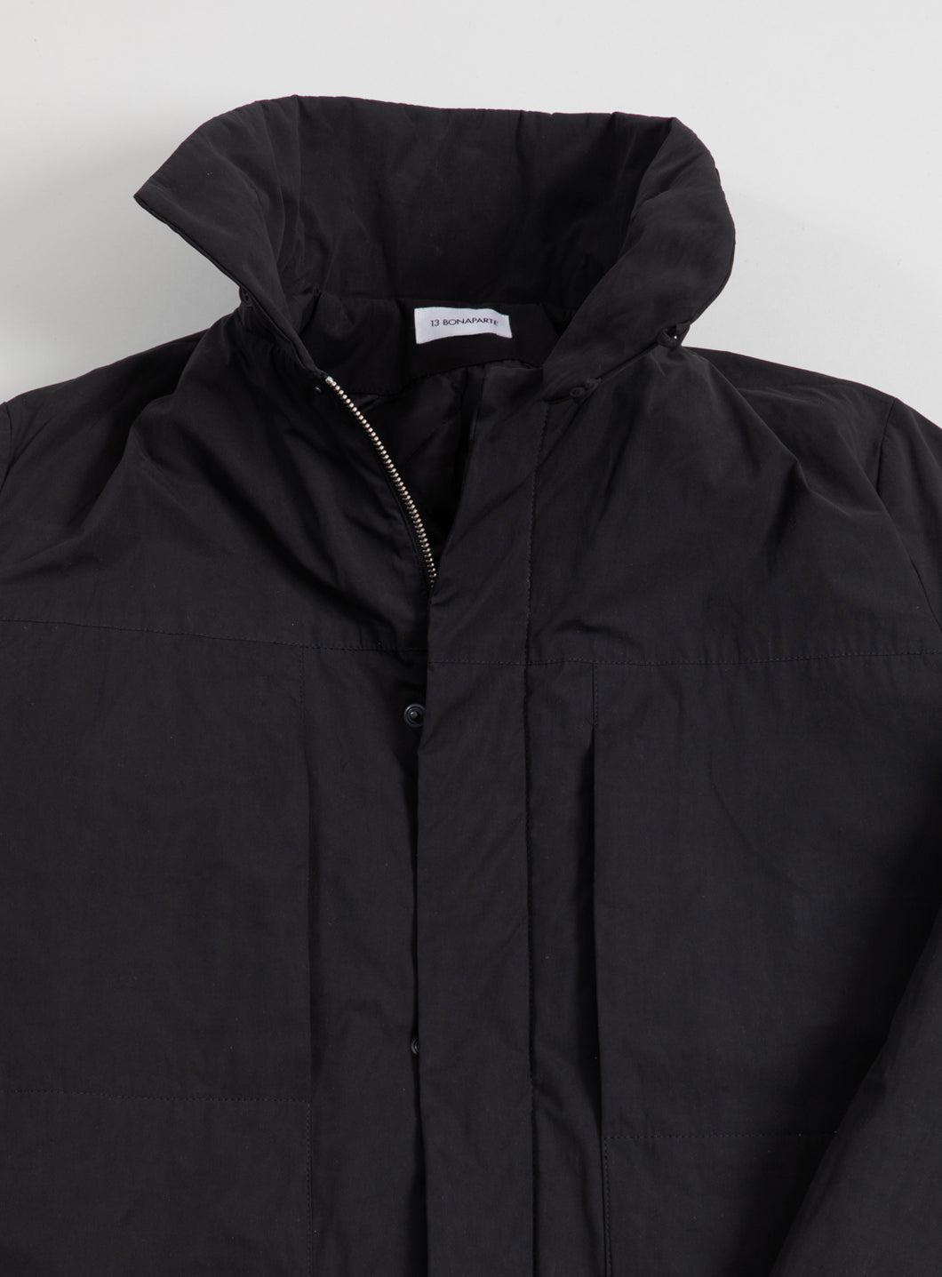 Multipocket Parka in Black Korean Technical Fabric